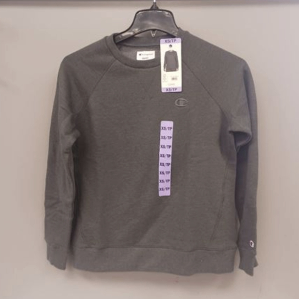 Champion Scoop Neck Pullover Sweater Women's Grey Size XS